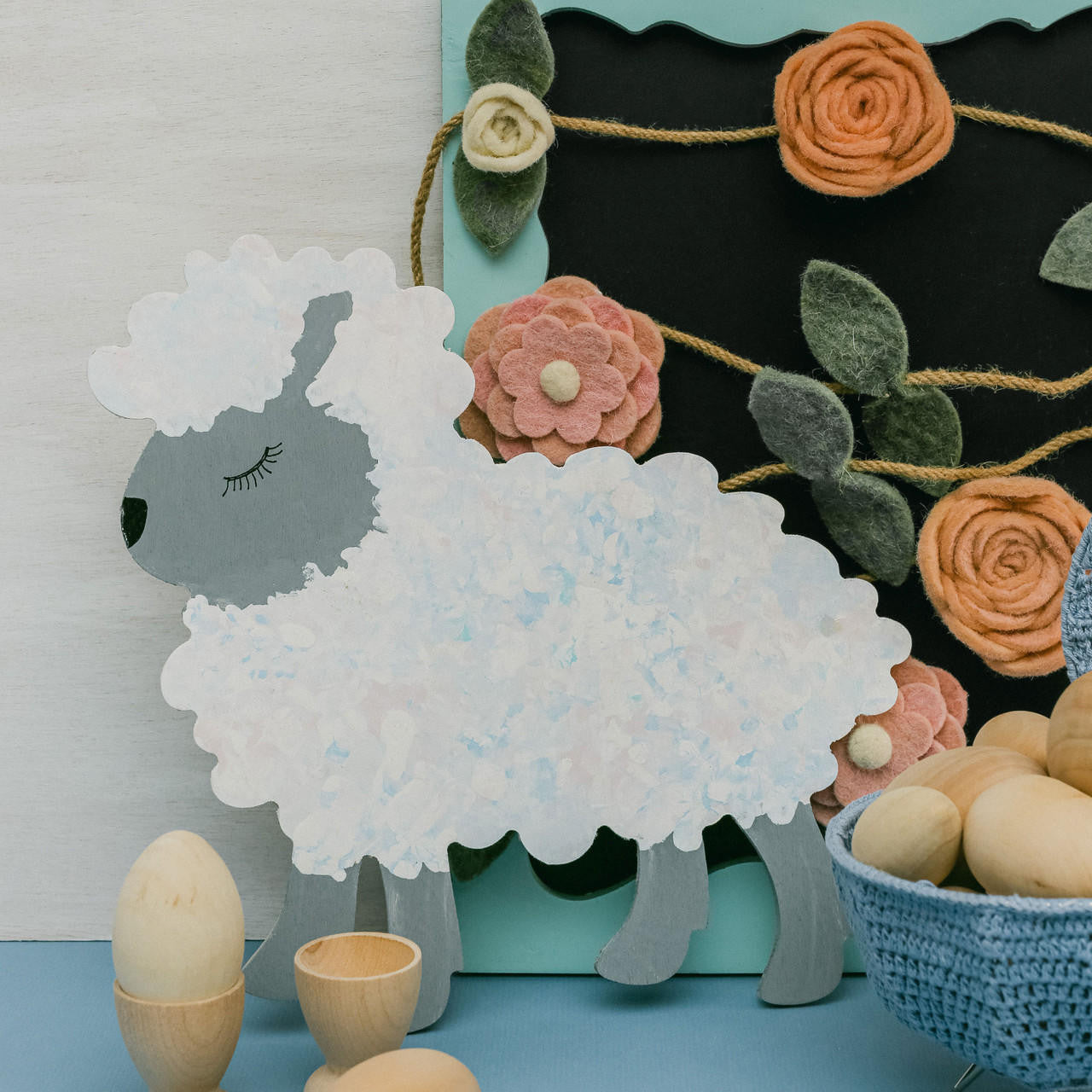 Woodpeckers Crafts Wood Lamb Cutout Extra Large, 16" x 15"