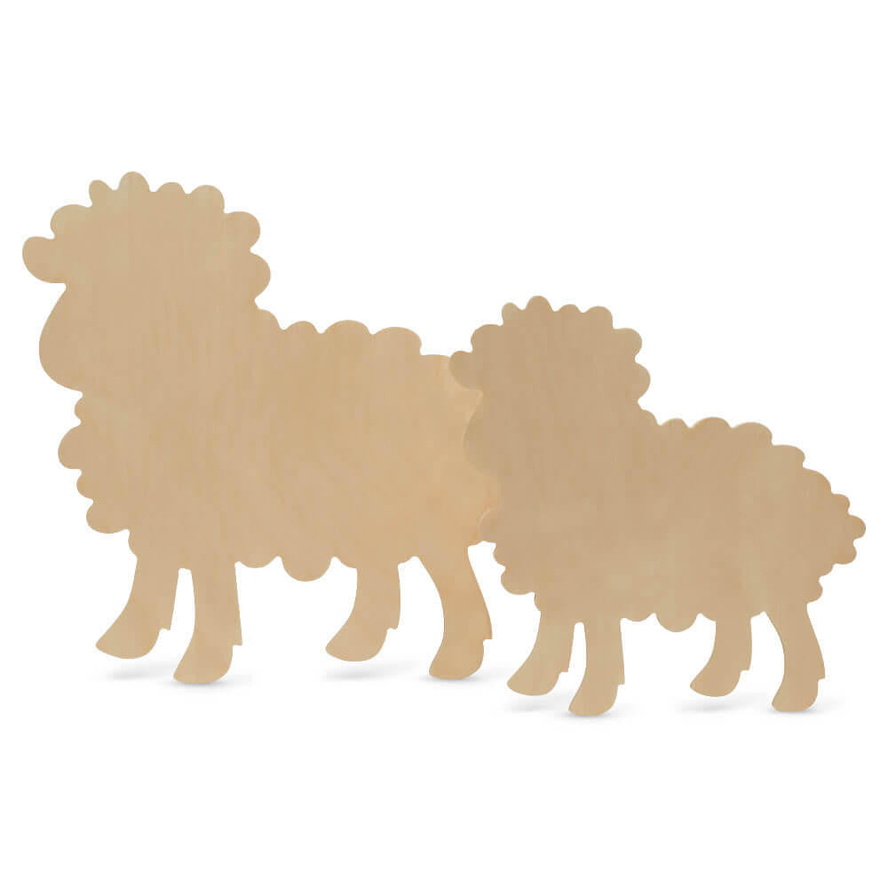 Woodpeckers Crafts Wood Lamb Cutout Large, 12" x 11"