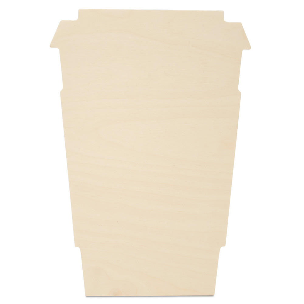 Wood Latte Cup Cutout, 12"
