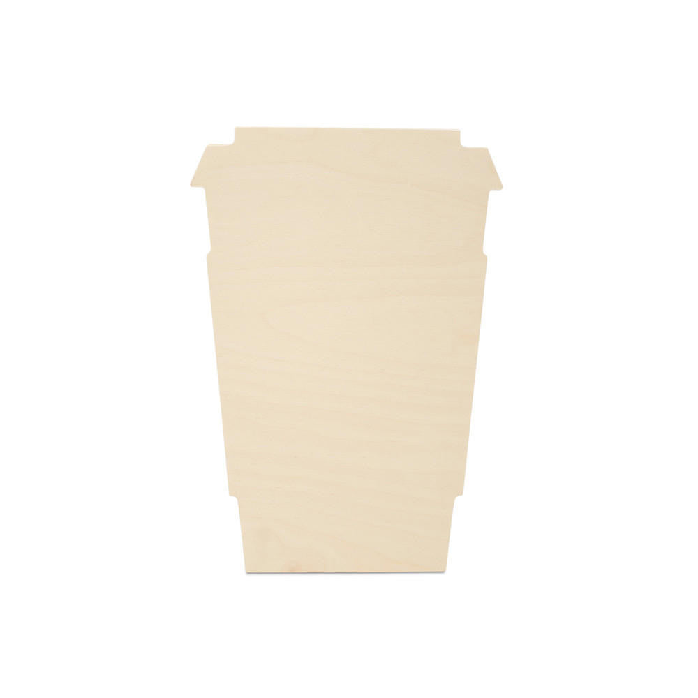 Wood Latte Cup Cutout, 6”