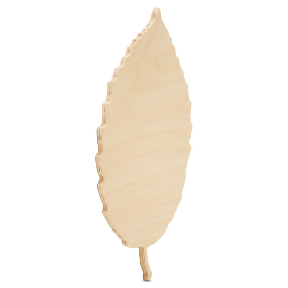 Woodpeckers Crafts Wood Leaf Cutout, 12" x 6-1/2"