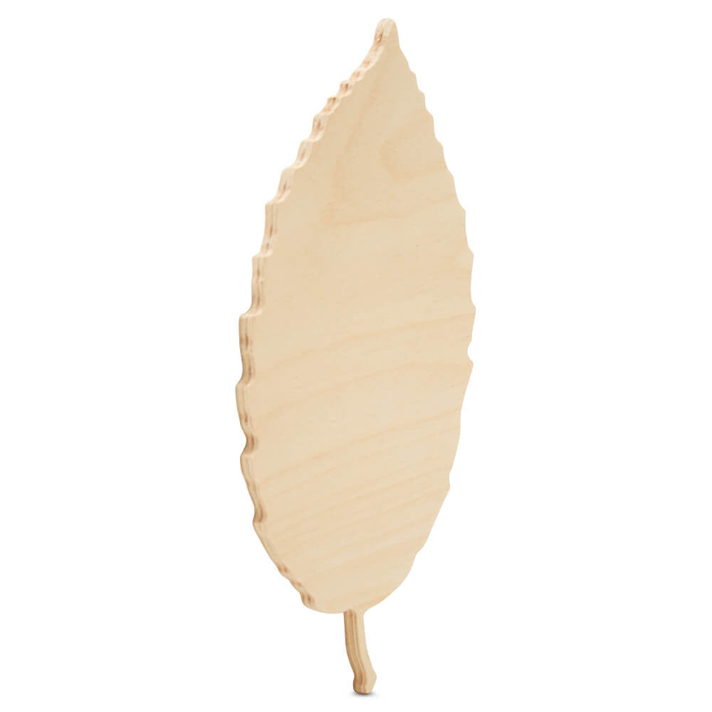 Woodpeckers Crafts Wood Leaf Cutout, 8" x 4"