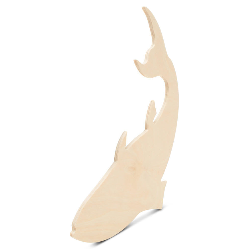 Wood Leaping Fish Cutout, 11"