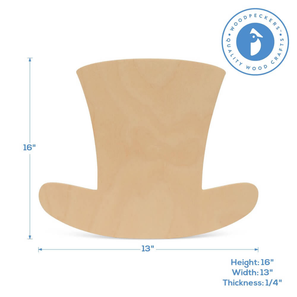 Woodpeckers Crafts Wood Leprechaun Hat Extra Large, 16" x 13"