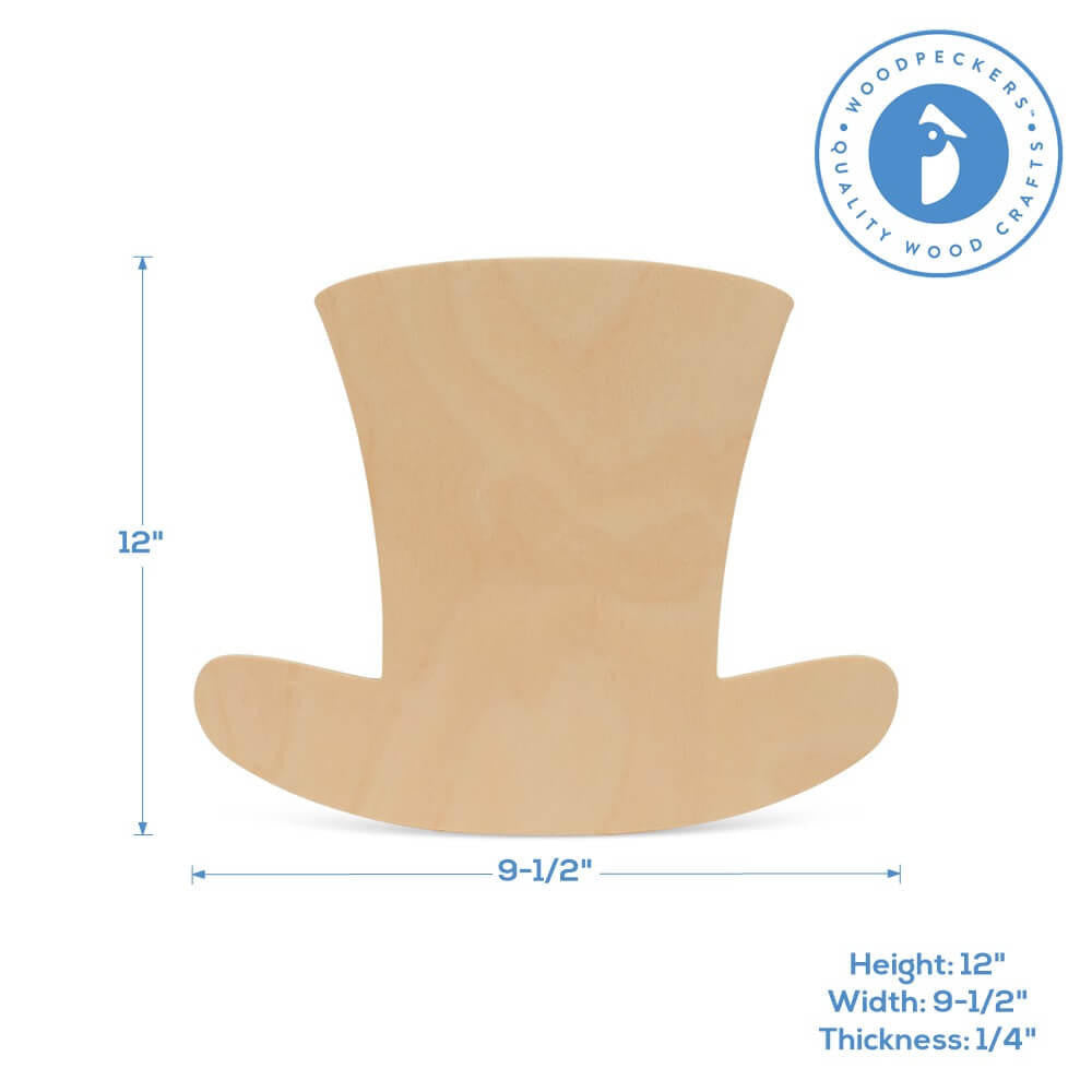 Woodpeckers Crafts Wood Leprechaun Hat Large, 12" x 9.5"