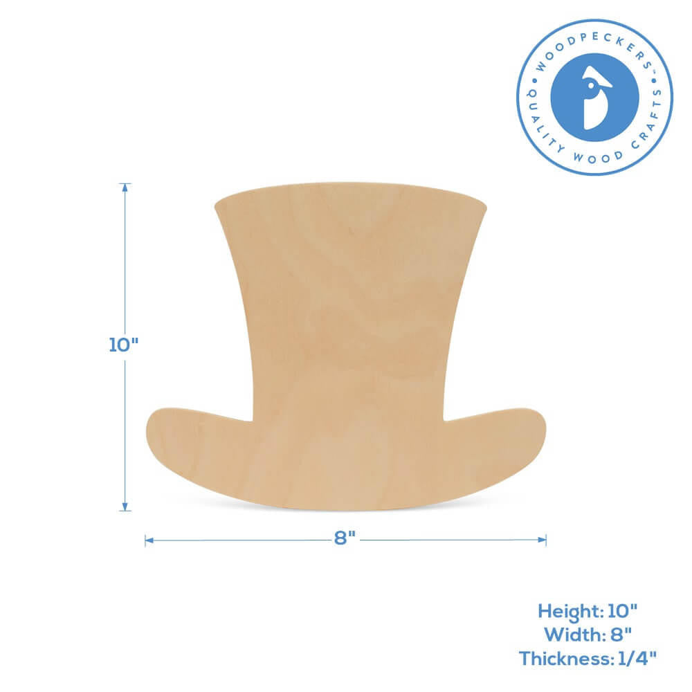 Woodpeckers Crafts Wood Leprechaun Hat Medium, 10" x 8"