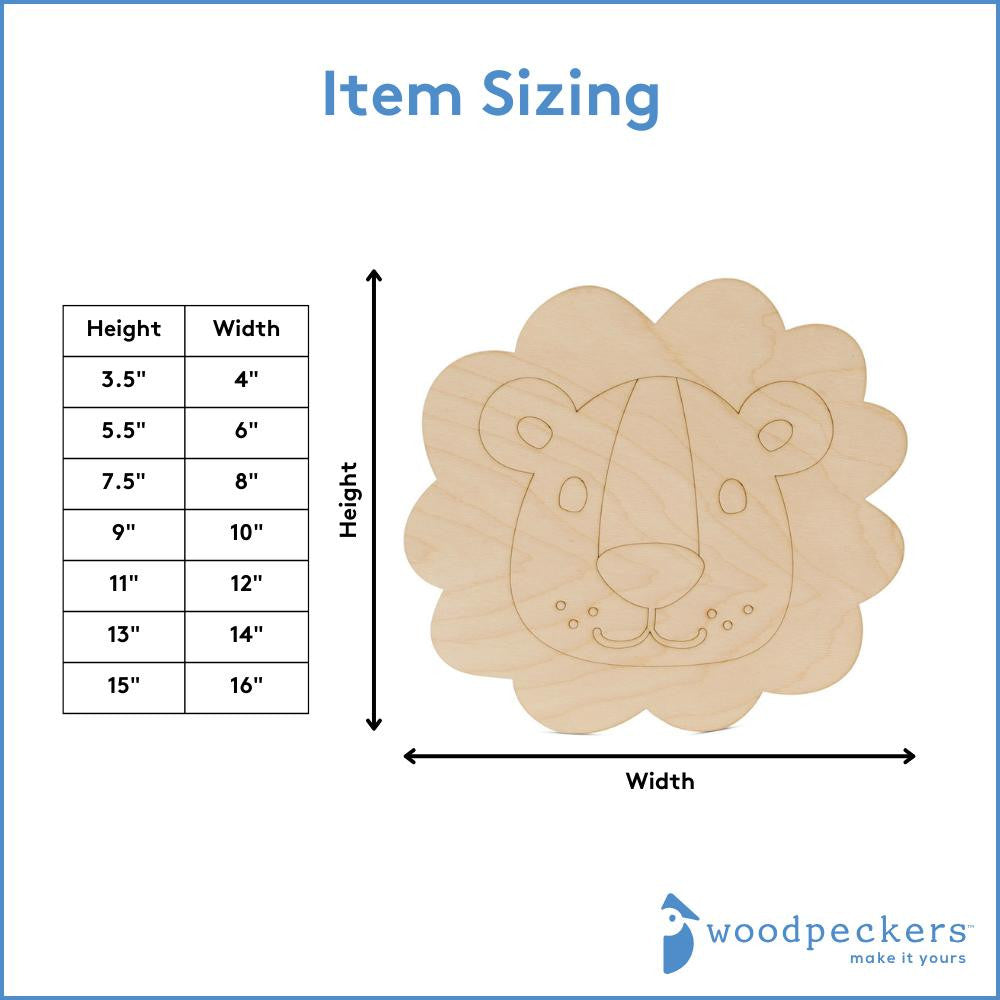 Wood Lion Cutout