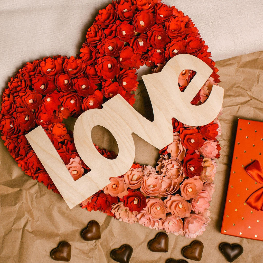 Wood "Love" Jumbo Cutout, 18" x 8.5"