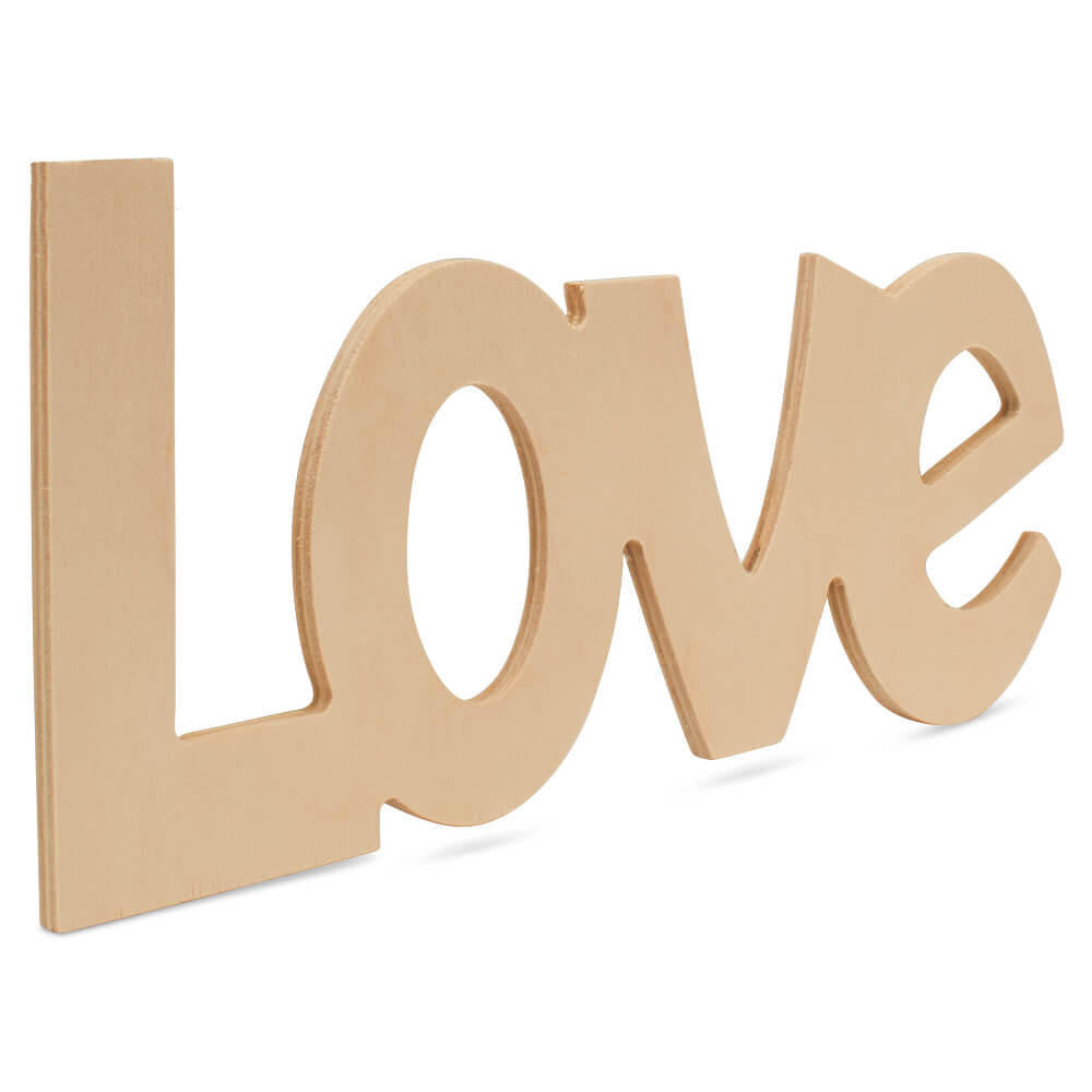 Wood "Love" Jumbo Cutout, 18" x 8.5"