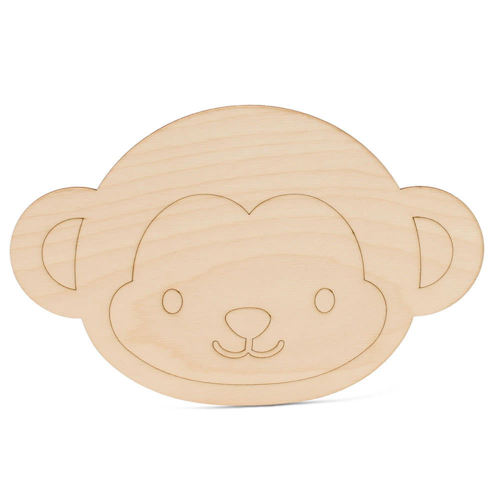 4" Wood Monkey Cutout