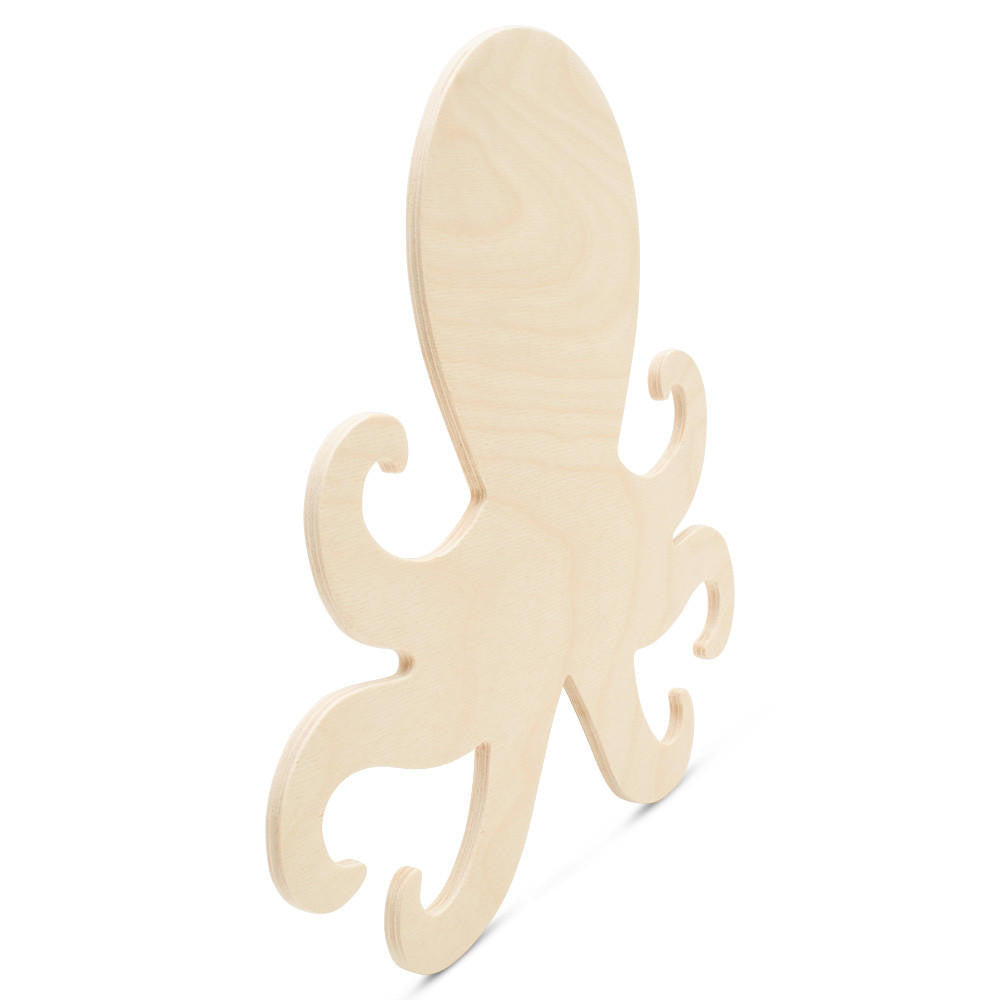 Wood Octopus Cutout, 12"