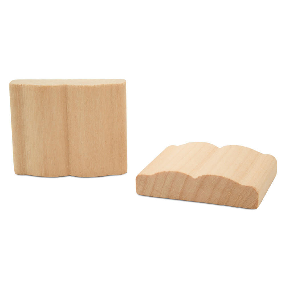 Wood Open Book Ornament, 1-7/16”