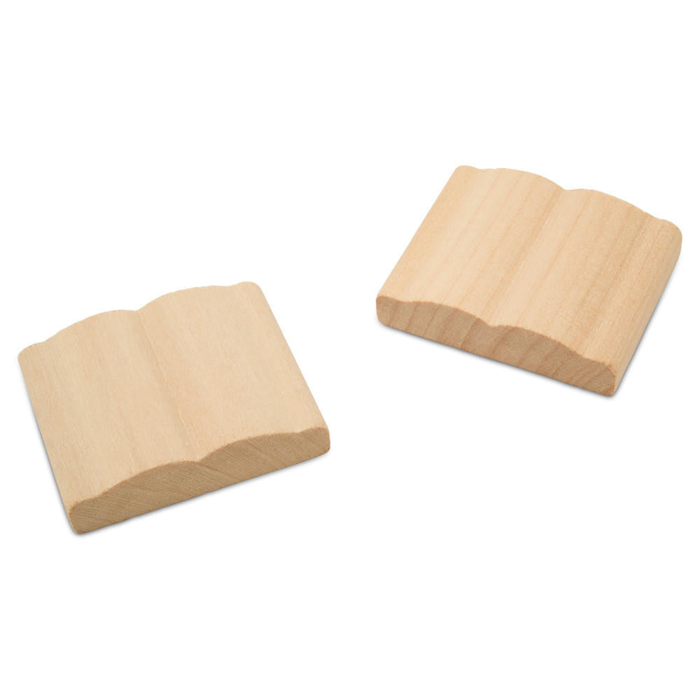 Wood Open Book Ornament, 1-7/16”