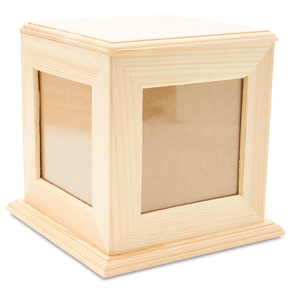 Woodpeckers Crafts Wood Photo Cube, 5-5/8”