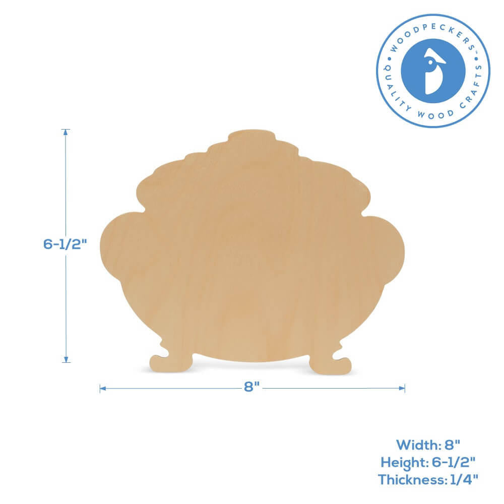 Woodpeckers Crafts Wood Pot Of Gold Cutout Medium, 8" x 6.5"