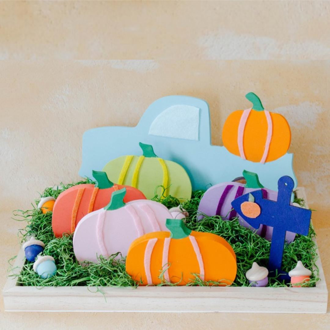 Woodpeckers Crafts Wood Pumpkin Truck Cutout, 12" x 6-1/2"