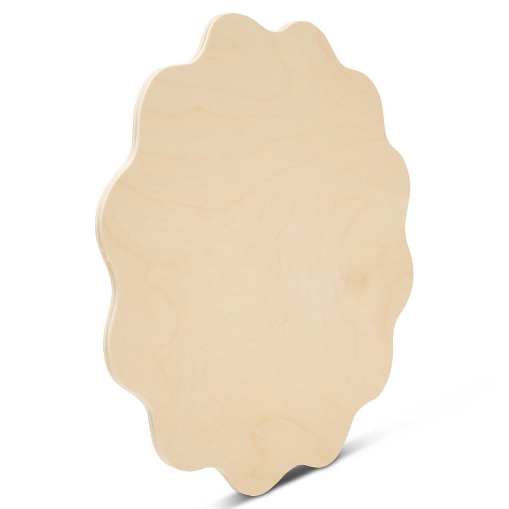 Wood Scalloped Circle Cutout, 12”