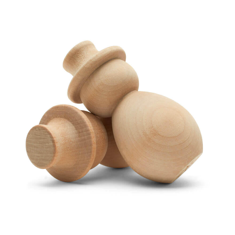 Woodpeckers Crafts Wood Snowman, 4-1/4"