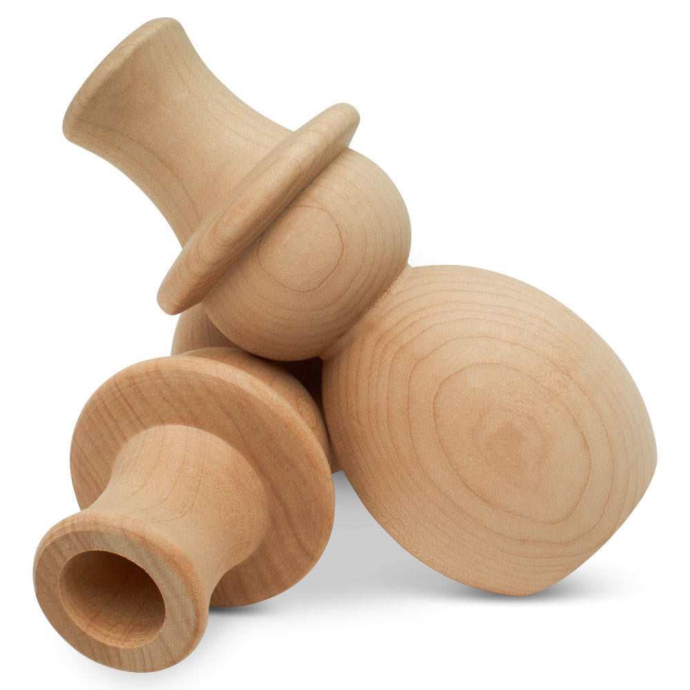 Woodpeckers Crafts Wood Snowman with Candle Holder, 5-3/4"