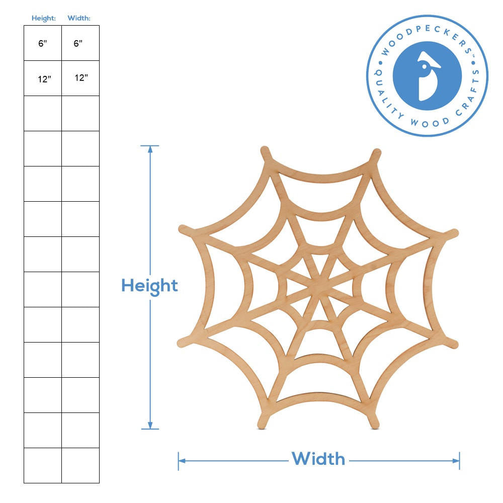 Woodpeckers Crafts Wood Spider Web Cutout