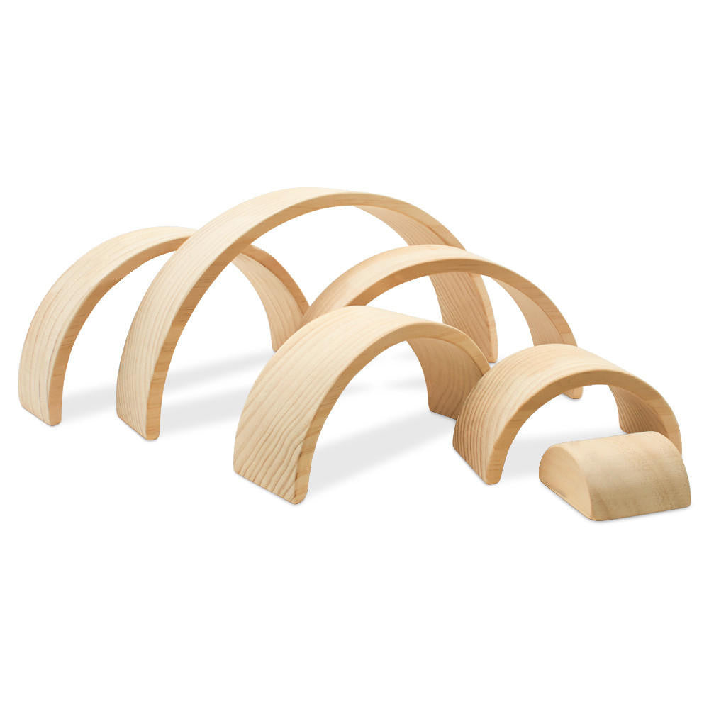 Woodpeckers Crafts Wood Stacking Rainbow, 14.5" x 7" x 2.75"