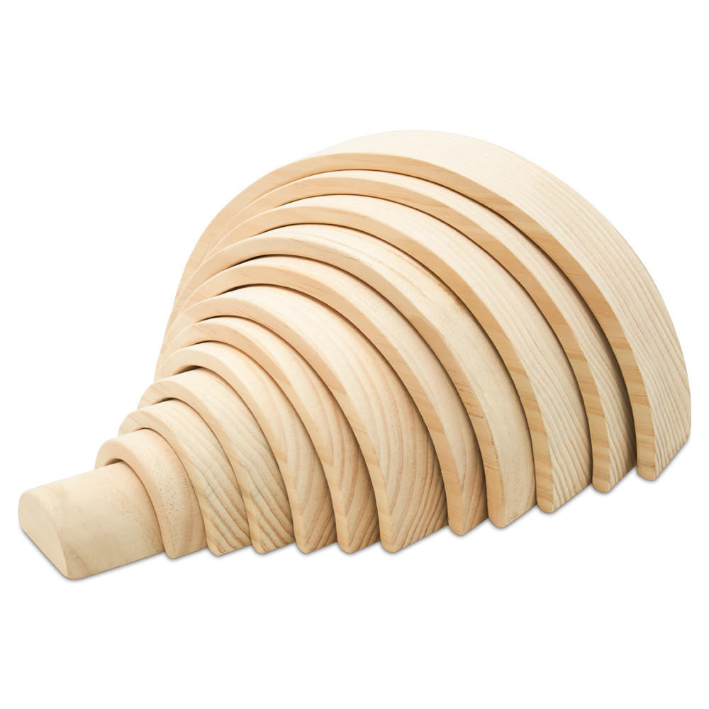 Woodpeckers Crafts Wood Stacking Rainbow, 14.5" x 7" x 2.75"