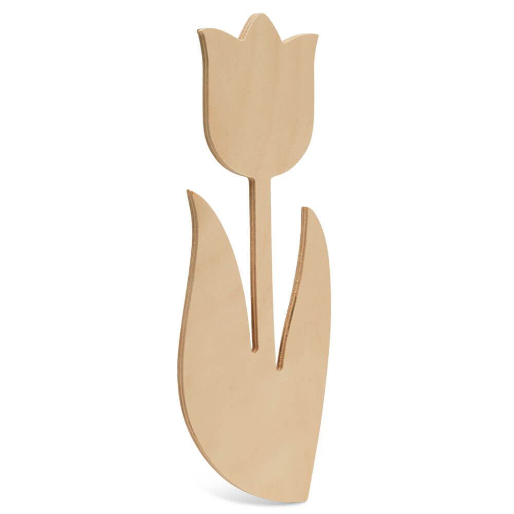 Woodpeckers Crafts Wood Tulip Cutout, 12" x 4.75"