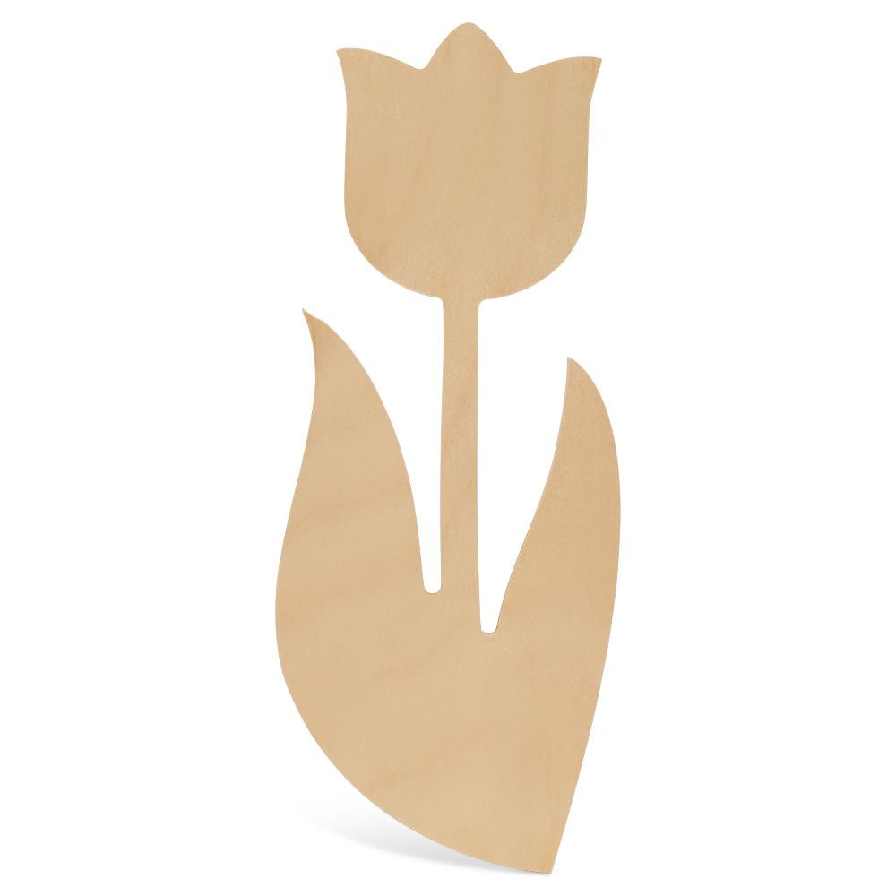 Woodpeckers Crafts Wood Tulip Cutout, 12" x 4.75"