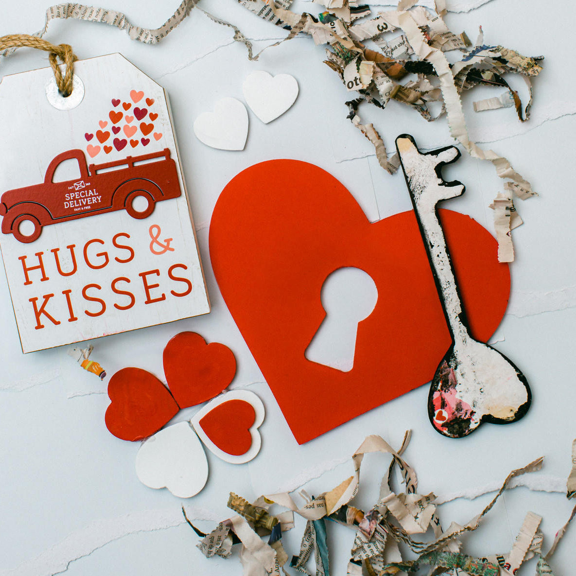 Woodpeckers Crafts Wood Valentine Key Extra Large Cutout, 18" x 6"