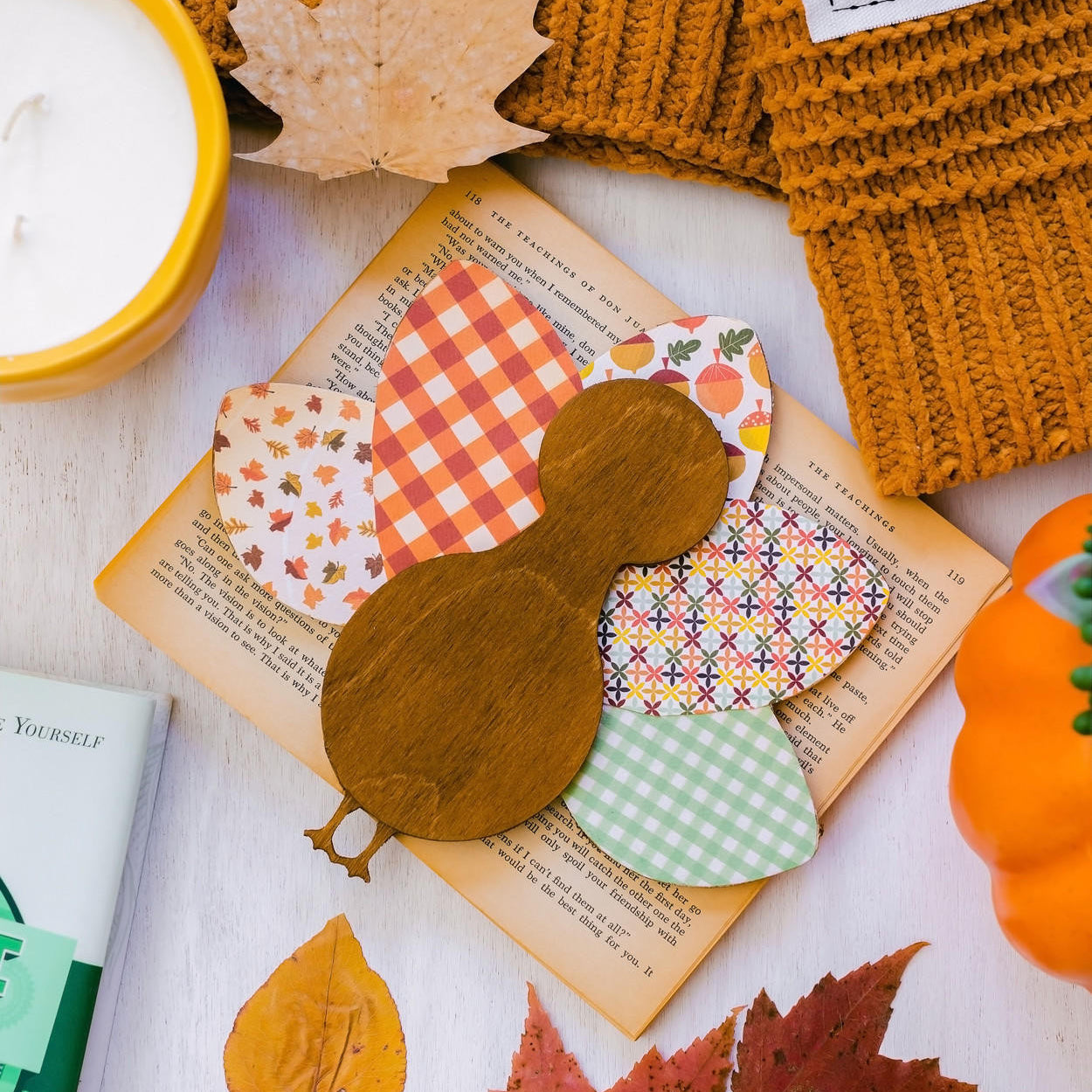 Woodpeckers Crafts Wood Whimsical Turkey Cutout Large, 12" x 13"