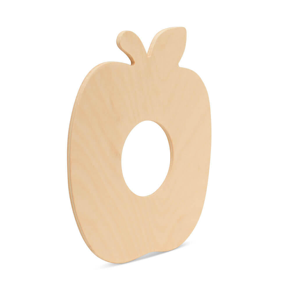 Wooden Apple Frame Cutout, 9" , 1/4" Thick