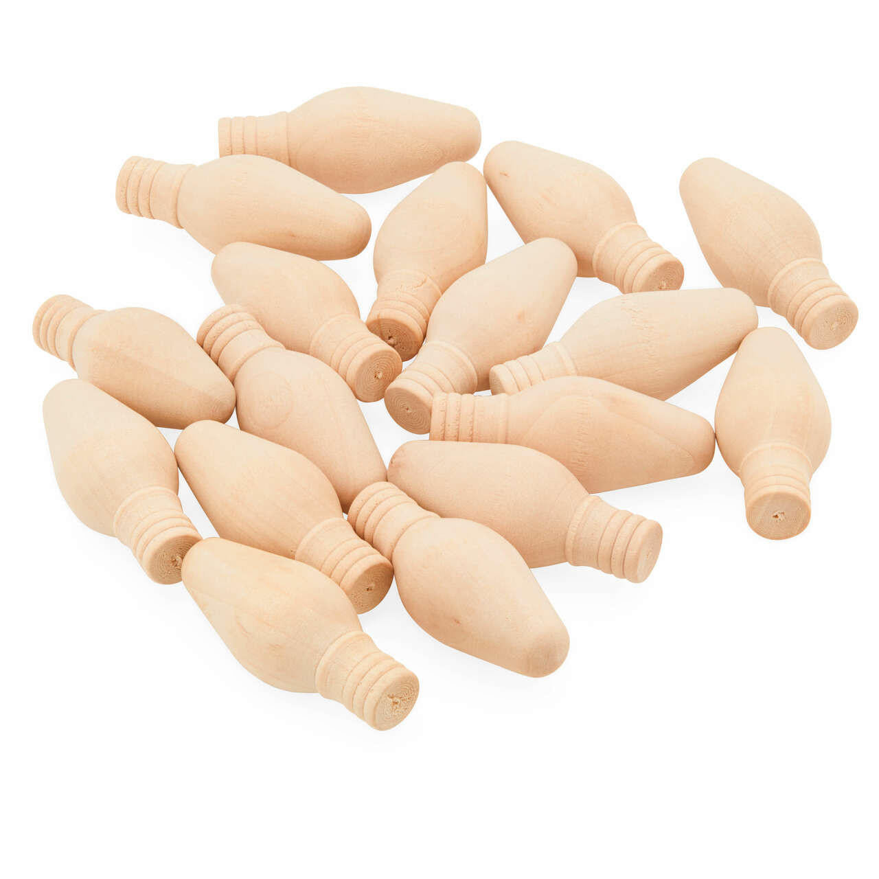 Woodpeckers Crafts Wooden Christmas Light Bulb, 2-1/8"