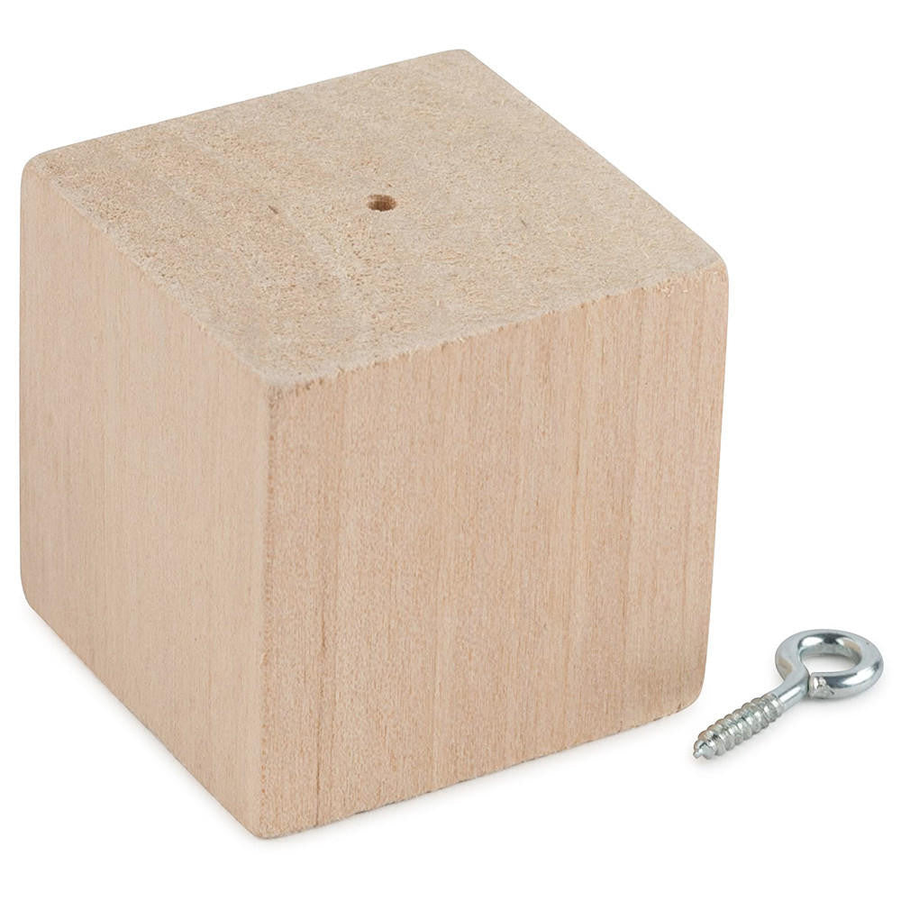 Woodpeckers Crafts Wooden Cube Ornament, 1¾”