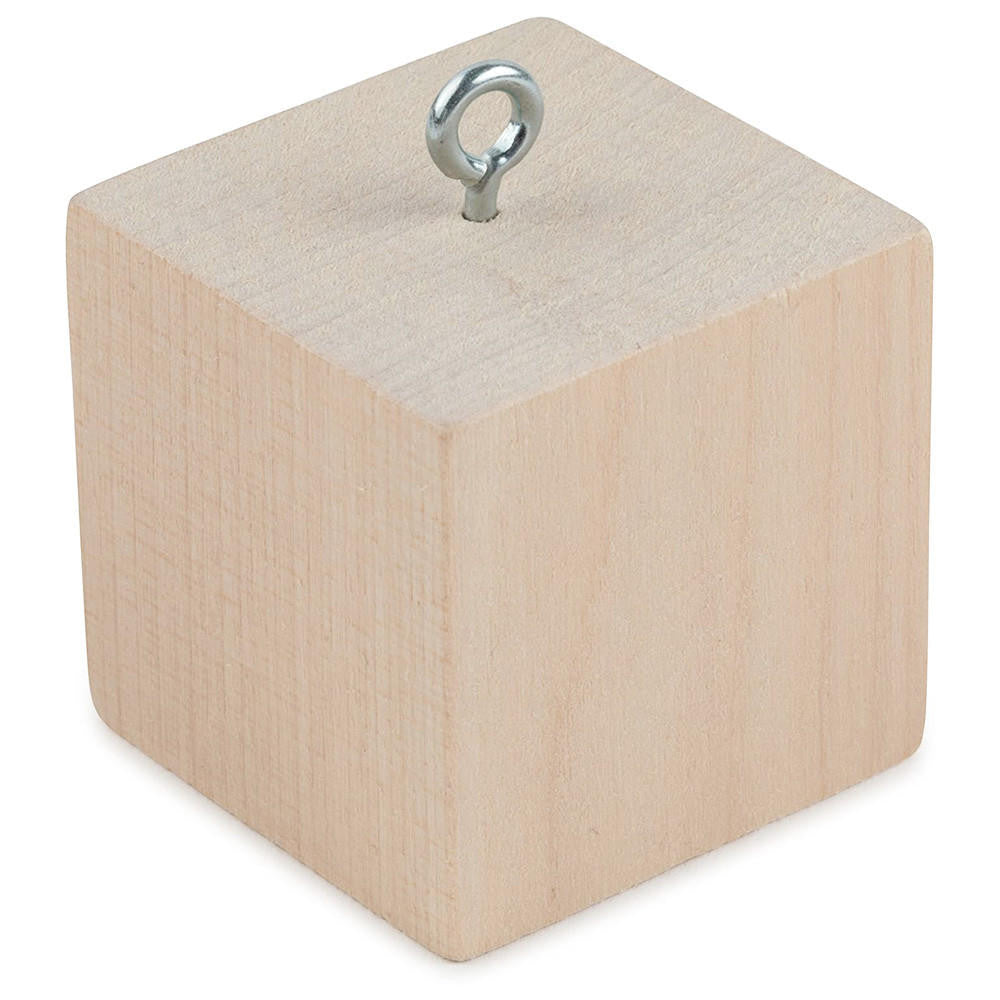 Woodpeckers Crafts Wooden Cube Ornament, 1¾”