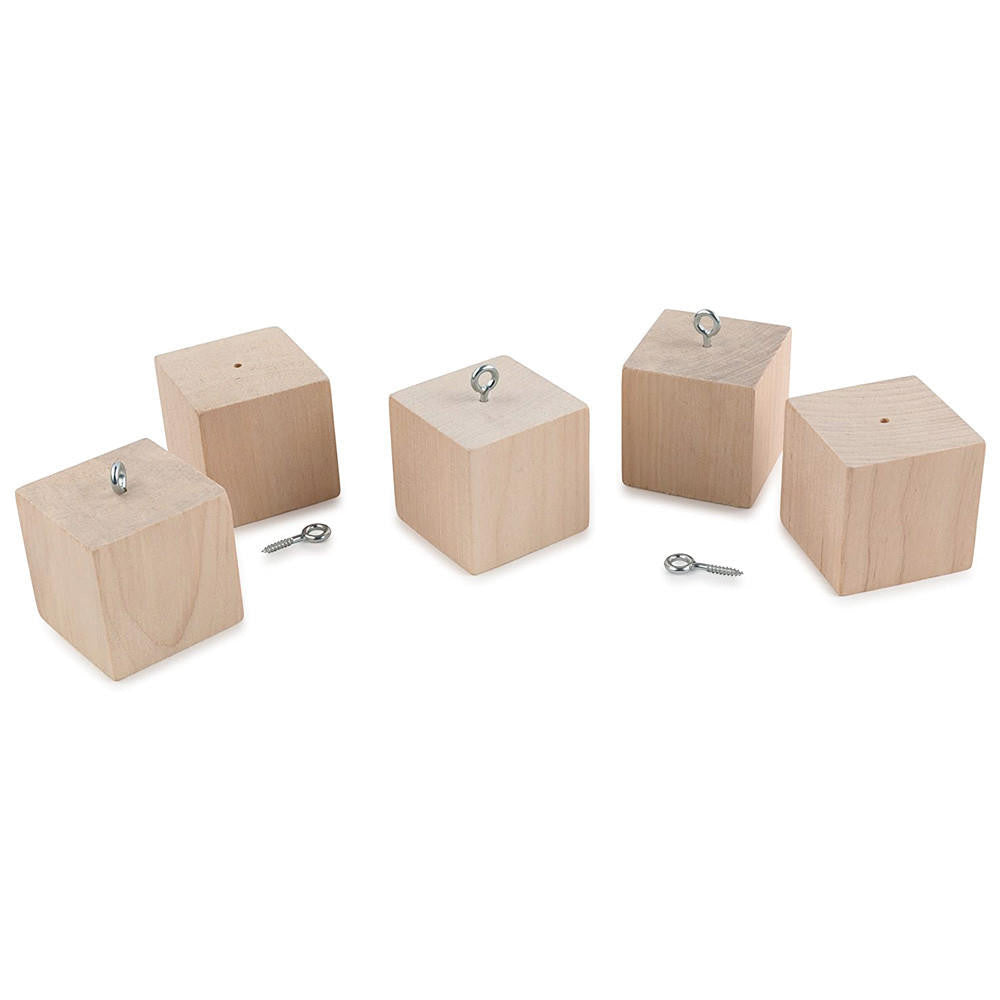 Woodpeckers Crafts Wooden Cube Ornament, 1¾”