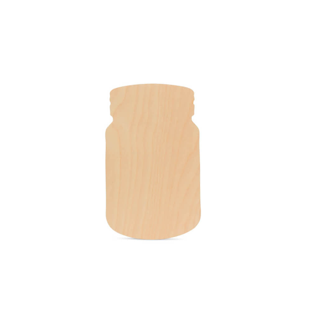 Woodpeckers Crafts Wooden Cutout Mason Jar, 10"