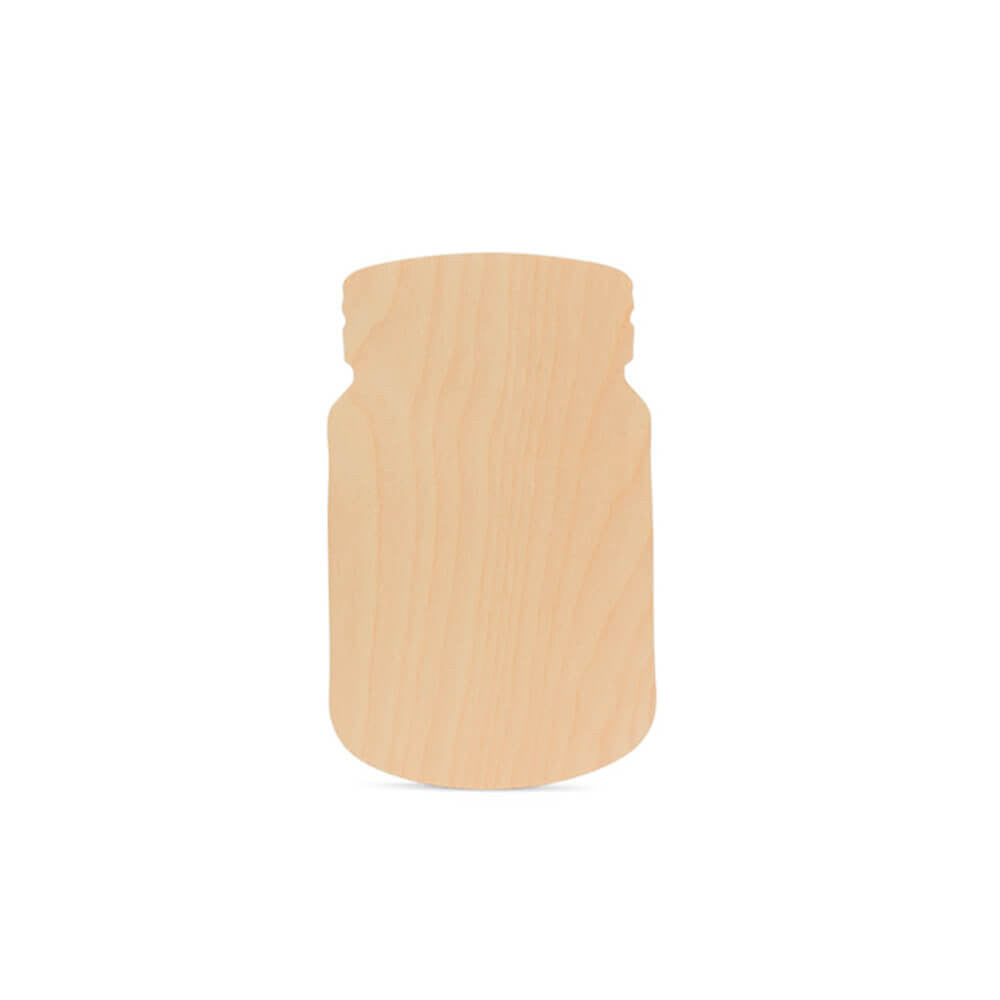 Woodpeckers Crafts Wooden Cutout Mason Jar, 12"
