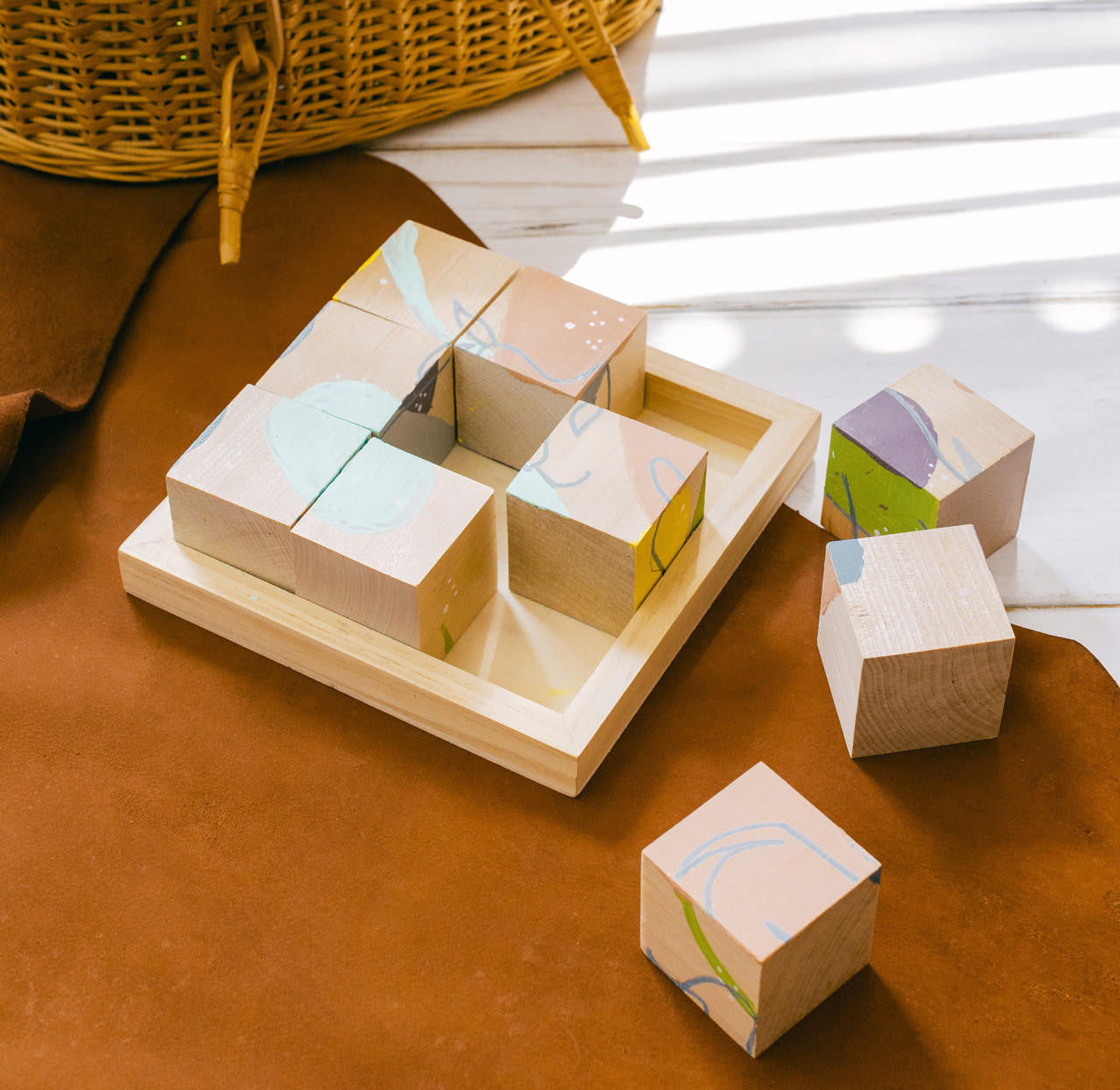 Wooden DIY Cube Puzzle, Large