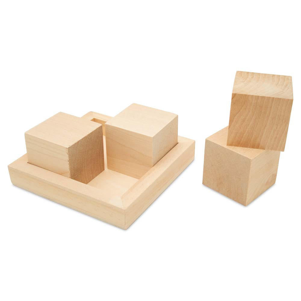 Woodpeckers Crafts Wooden DIY Cube Puzzle, Small