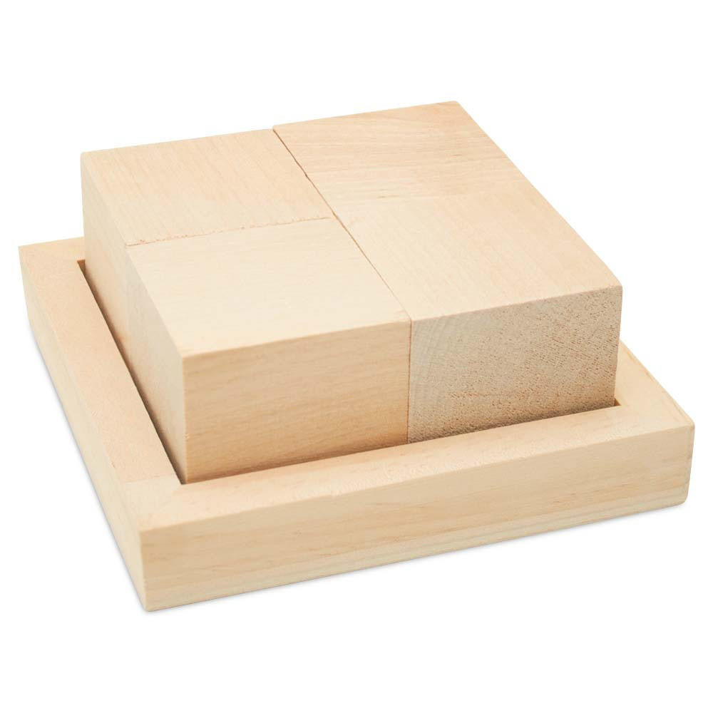 Woodpeckers Crafts Wooden DIY Cube Puzzle, Small