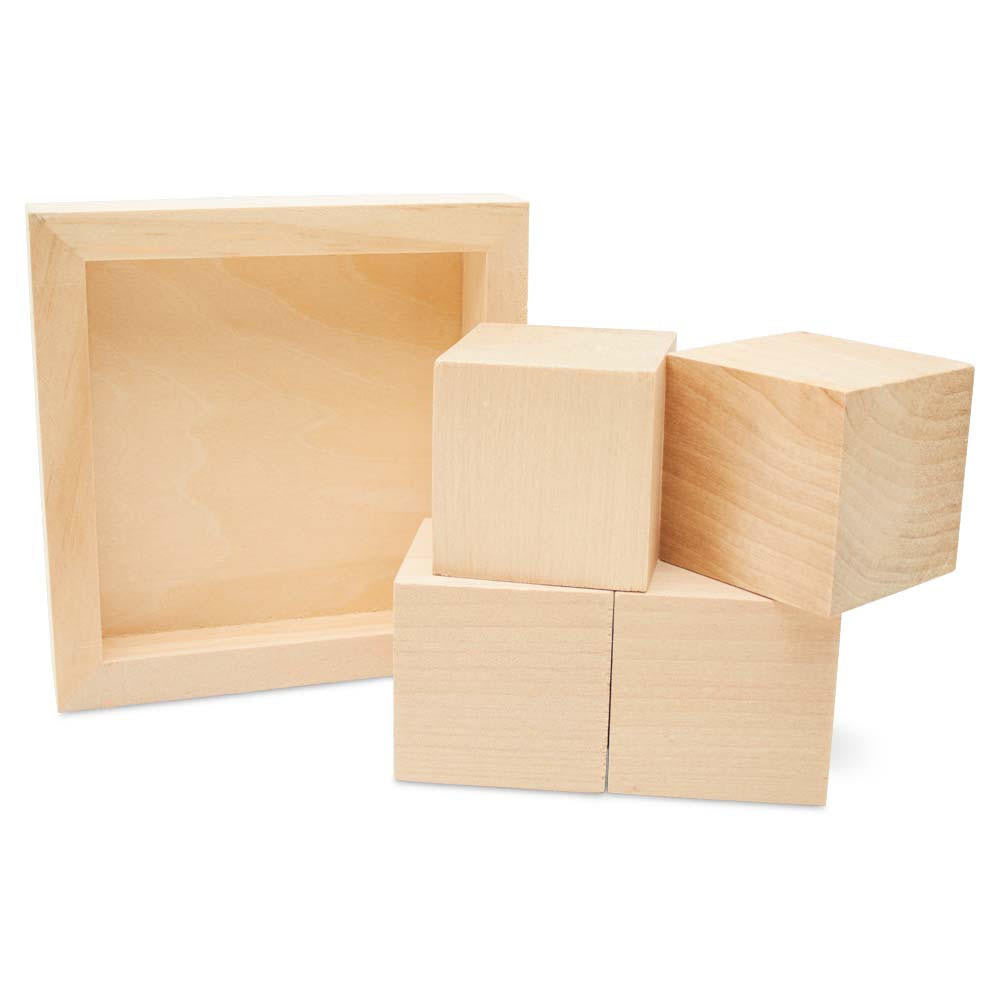 Woodpeckers Crafts Wooden DIY Cube Puzzle, Small