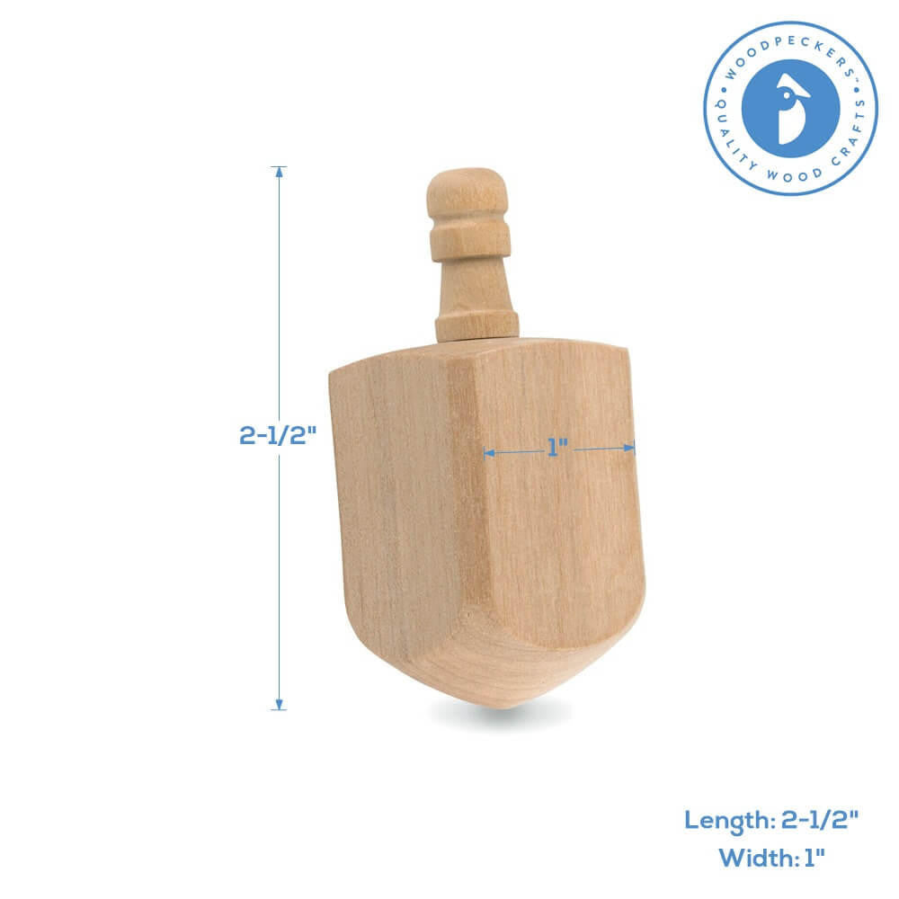 Woodpeckers Crafts Wooden Dreidel