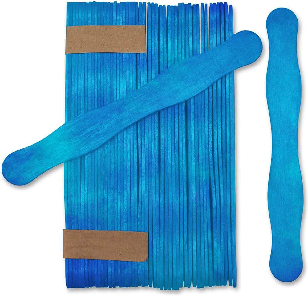 Wooden Fan Handles in Blue