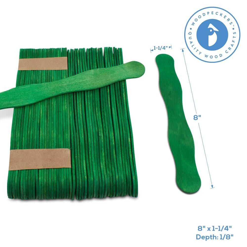 Wooden Fan Handles in Green