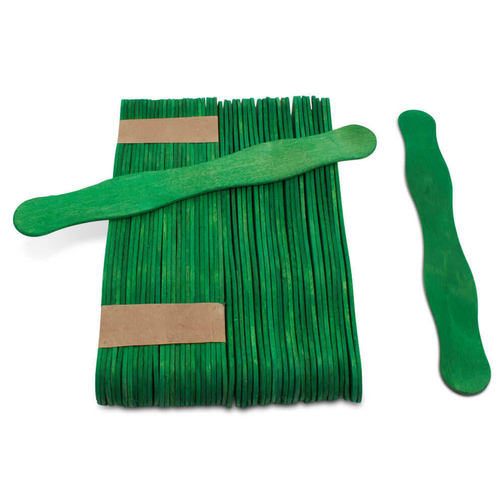 Wooden Fan Handles in Green