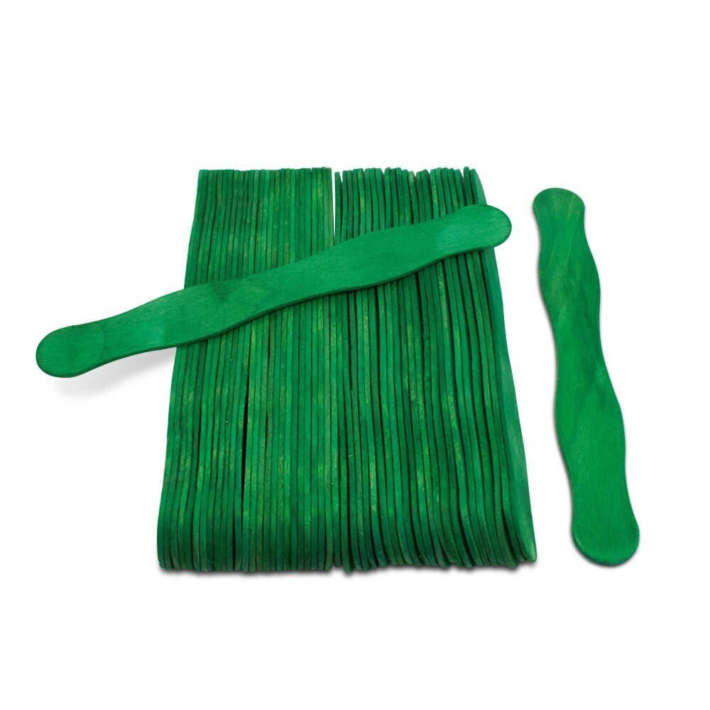 Wooden Fan Handles in Green
