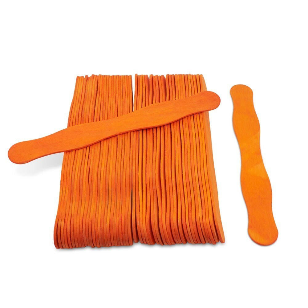 Wooden Fan Handles in Orange
