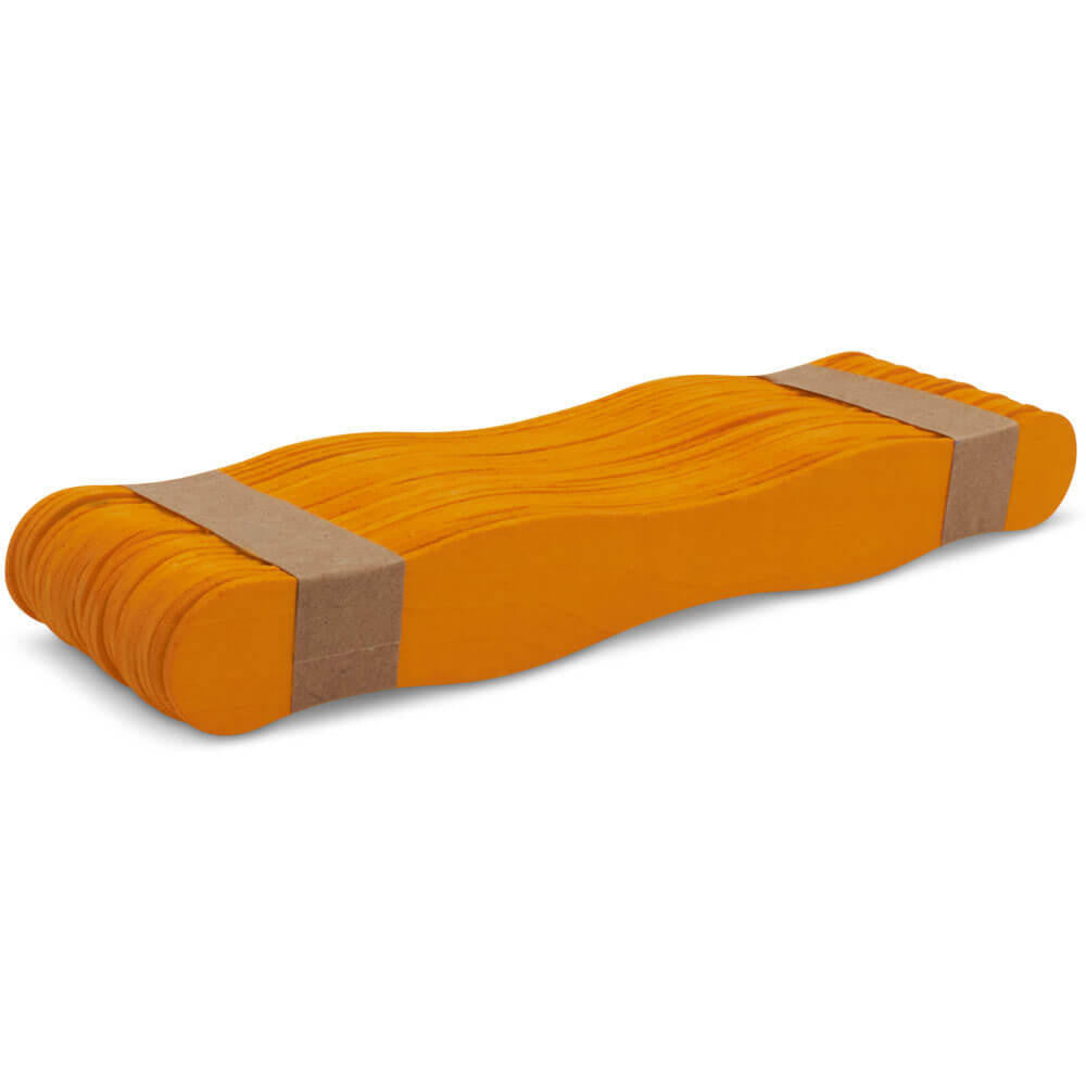 Wooden Fan Handles in Yellow-Orange