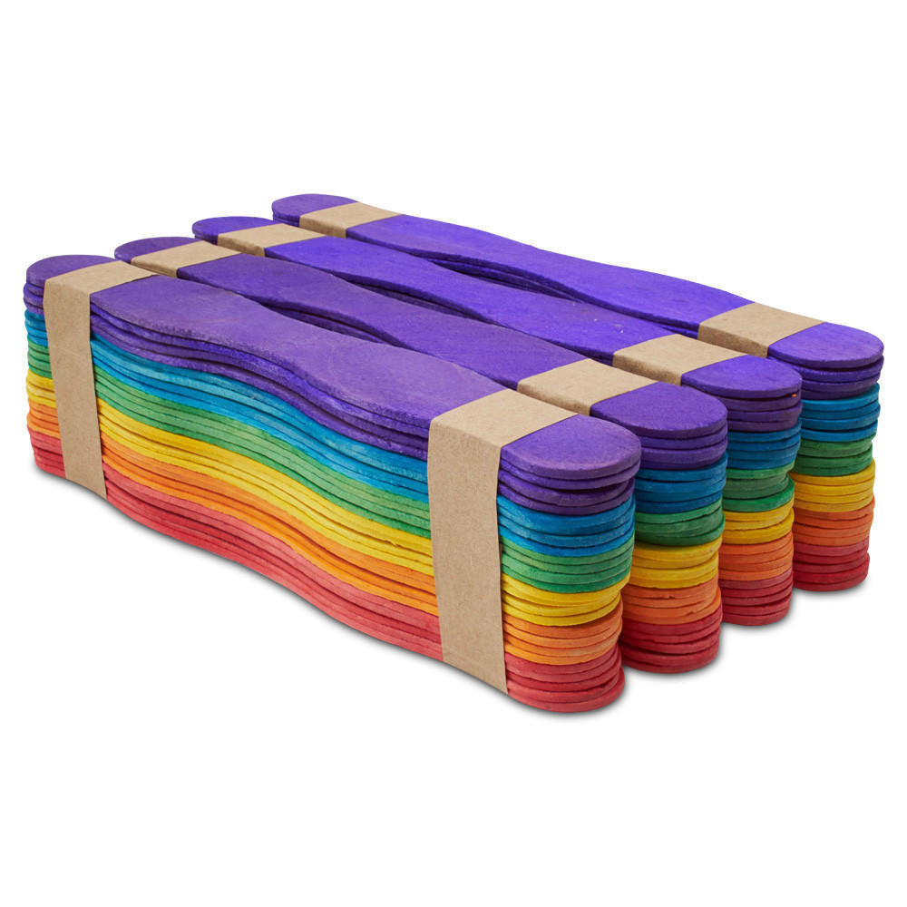 Woodpeckers Crafts Wooden Fan Handles, Variety Pack of 100