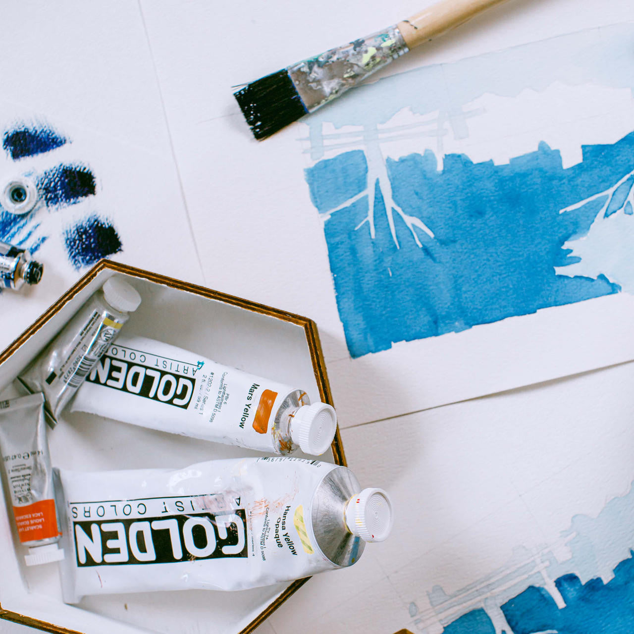 Woodpeckers Crafts Wooden Hexagon Floating Shelves with Backs, Set of 7